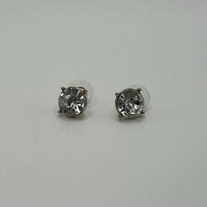 Lovita & Co. Gold & Clear Gem Stud Earrings